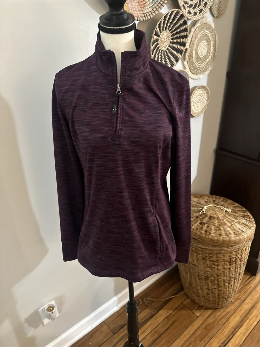 Women’s Kyodan Outdoor long Sleeve Quarter Zip, Purple, Size L